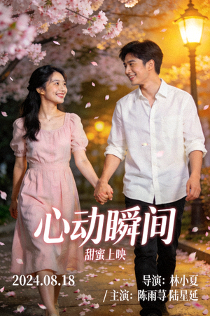 爱情喜剧《心动瞬间》海报，画面温馨浪漫